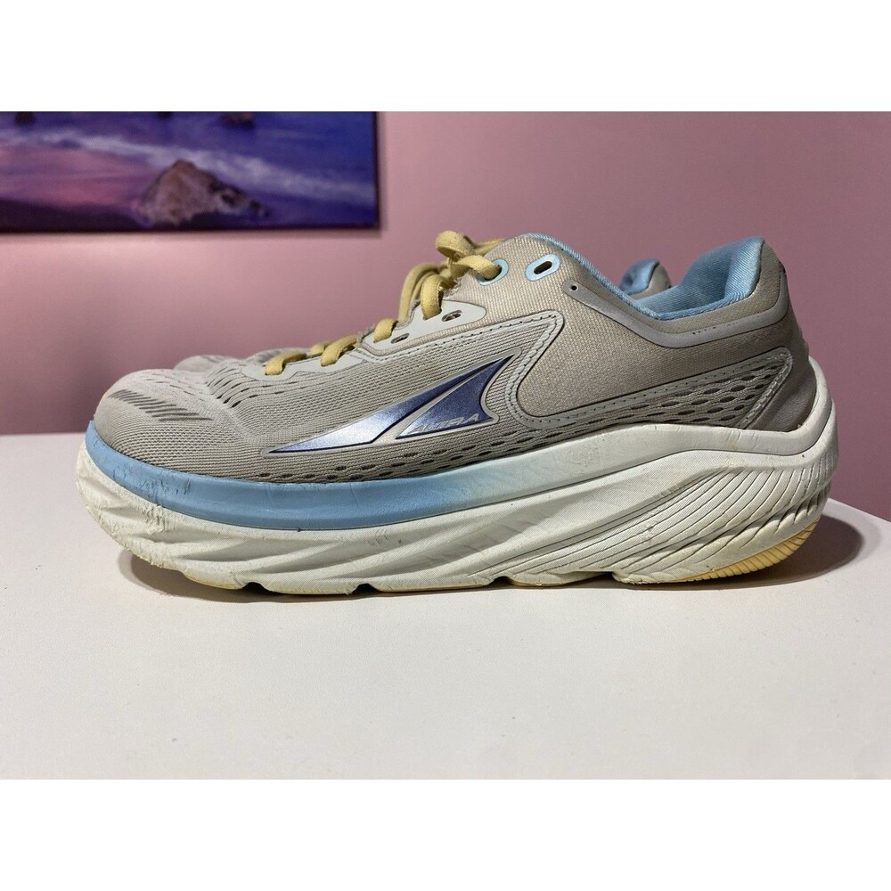 Altra Via Olympus Women 9 Grey Blue Running Shoes Road Gym Sneaker AL0A82CR224